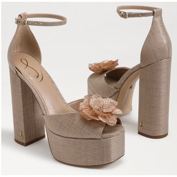 Sam Edelman KORI FLORA Platform Peep-Toe Heel Floral | Sz 9.5 New $170 - Picture 7 of 7